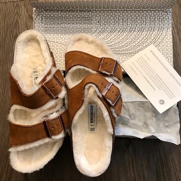 Birkenstock Shoes - Birkenstock Arizona Suede Shearling 41 10 Regular